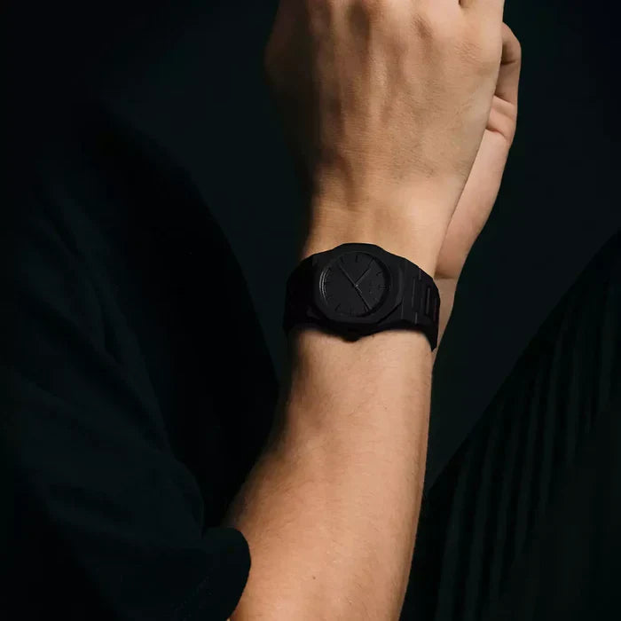 Men's Elegant Black Minimalist Timepiece